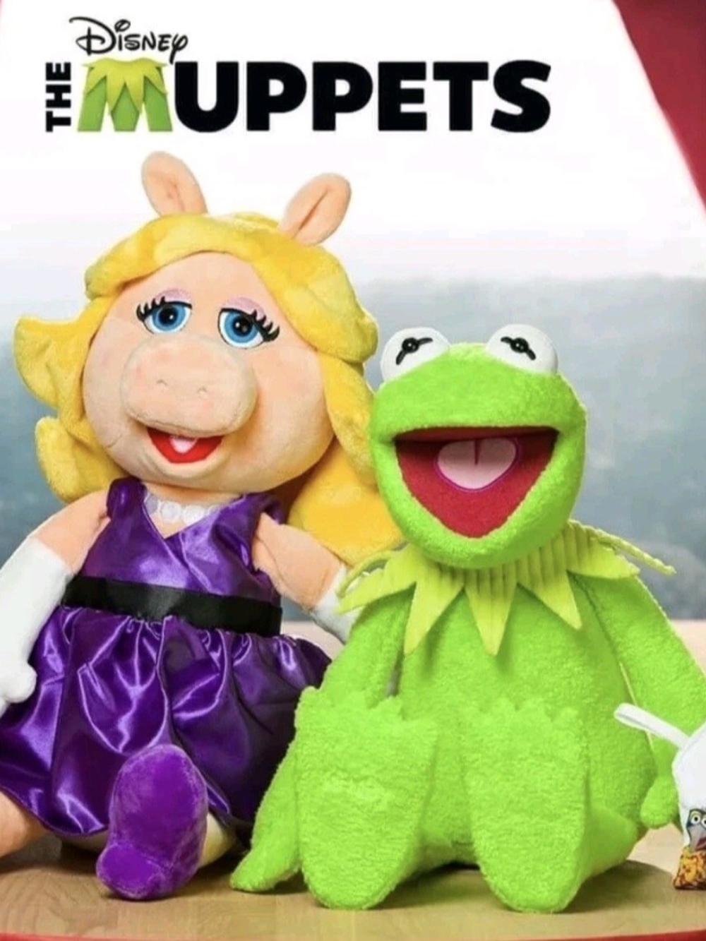 Disney The Muppets Kermit Frog and Miss Piggy Plush Toy Set - Green & Pink